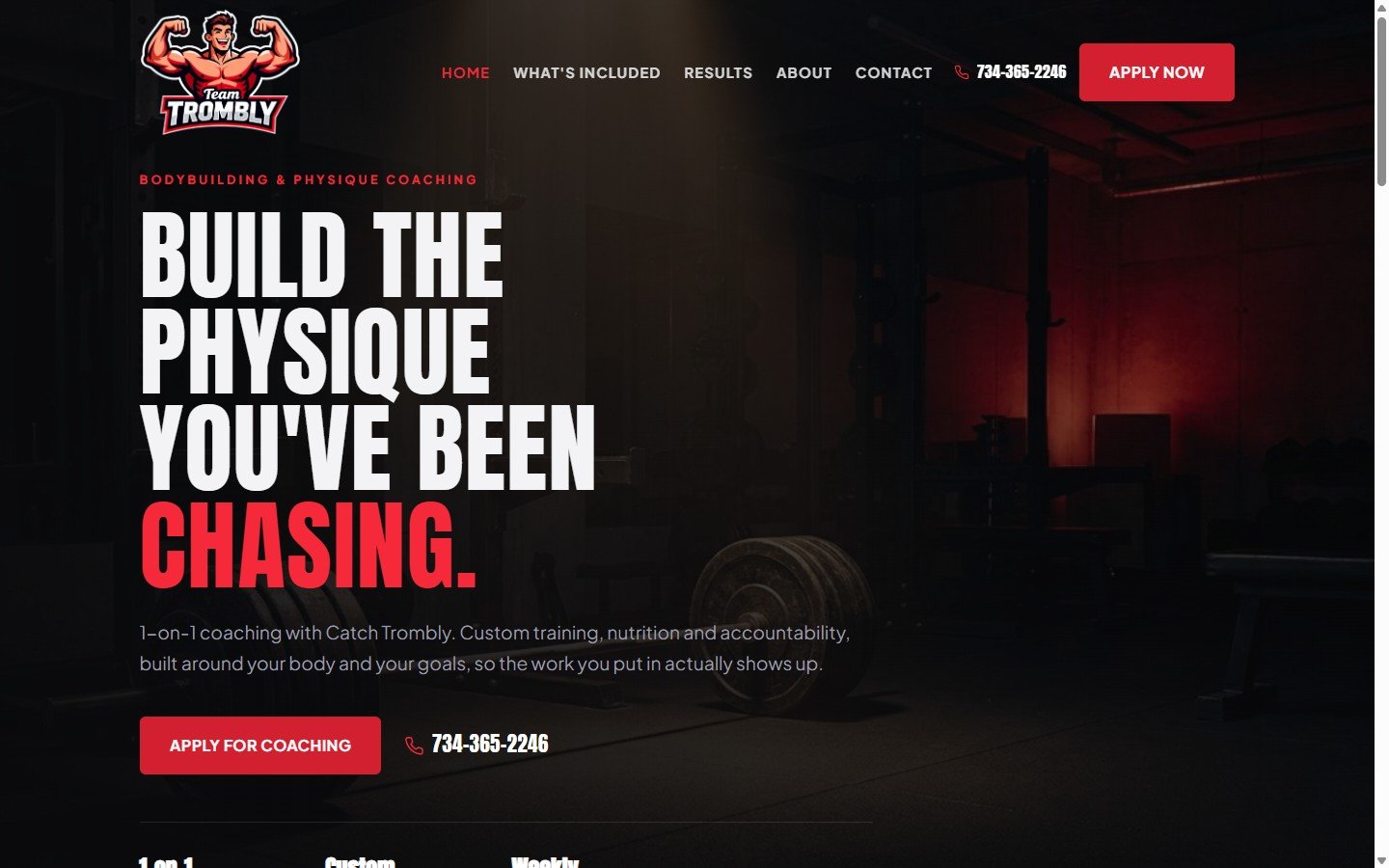 Team Trombly website built by Miller Web Studio